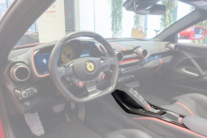 2017-2024 Ferrari 812 Superfast & GTS OE Style Dry Carbon Fiber Bridge Support & Windows Switches Panel - DarwinPRO Aerodynamics