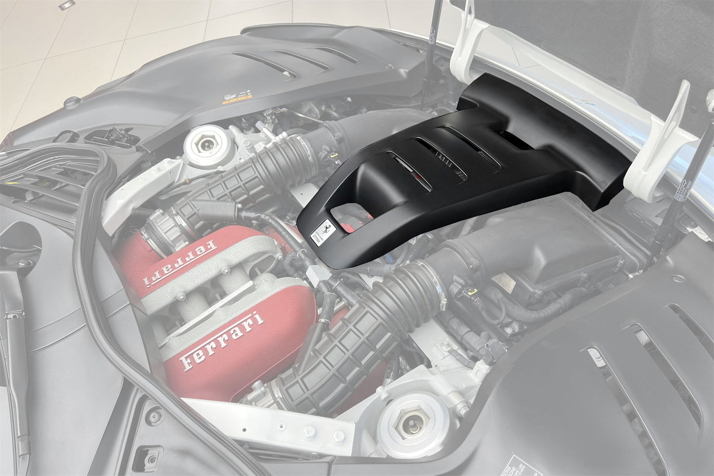 DarwinPRO 2023-2025 Ferrari Purosangue FUV Type F175 OEM Style Dry Carbon Fiber Inner Center Engine Cover - DarwinPRO Aerodynamics