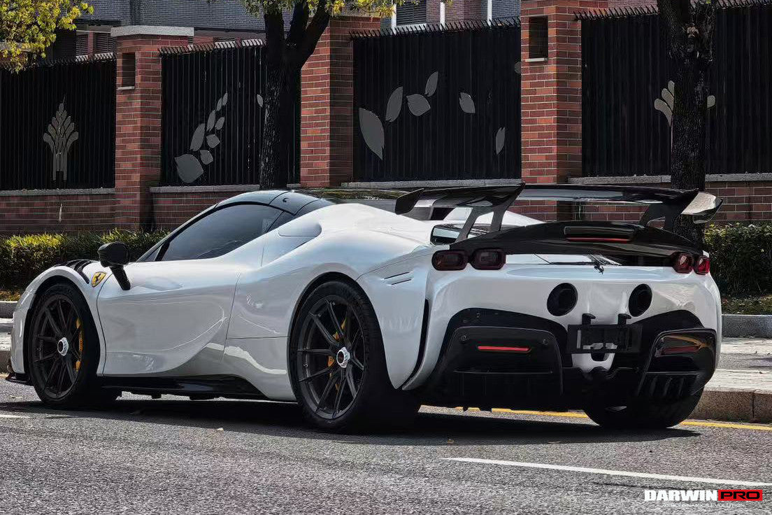 2020-UP Ferrari SF90XX-Style Autoclave Carbon Fiber Wing (Fits SF90 Stradale with Assetto Fiorano Trunk Spoiler Only)