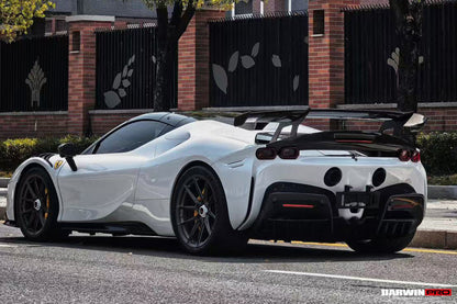 2020-UP Ferrari SF90XX-Style Autoclave Carbon Fiber Wing (Fits SF90 Stradale with Assetto Fiorano Trunk Spoiler Only)