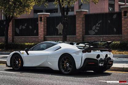 2020-UP Ferrari SF90XX-Style Autoclave Carbon Fiber Wing (Fits SF90 Stradale with Assetto Fiorano Trunk Spoiler Only)