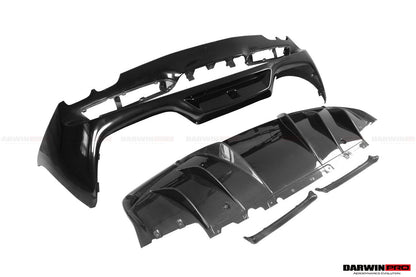 2022-2026 Ferrari 296 GTB & GTS (Type F171) OE Style Carbon Fiber Rear Bumper w/ Diffuser - DarwinPRO Aerodynamics