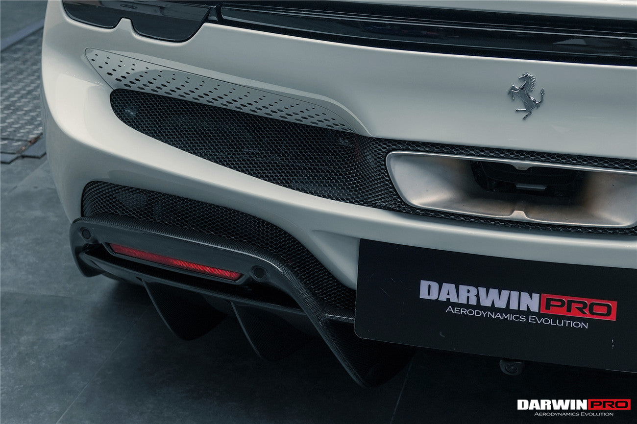 2022-2026 Ferrari 296 GTB & GTS (Type F171) OE Style Carbon Fiber Rear Diffuser - DarwinPRO Aerodynamics
