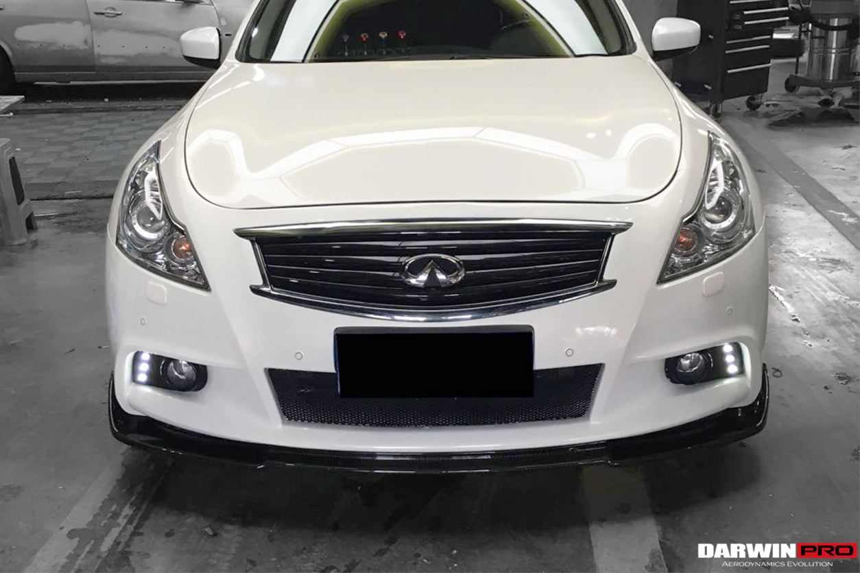 2010-2013 Infiniti G25 G37 Sedan EU Style Carbon Fiber Front Lip - DarwinPRO Aerodynamics