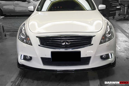 2010-2013 Infiniti G25 G37 Sedan EU Style Carbon Fiber Front Lip - DarwinPRO Aerodynamics