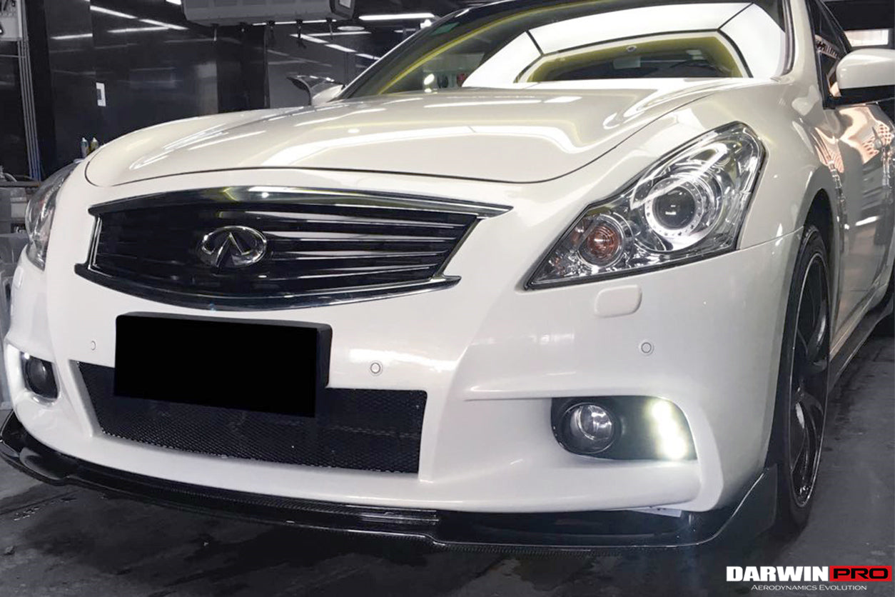 2010-2013 Infiniti G25 G37 Sedan EU Style Carbon Fiber Front Lip - DarwinPRO Aerodynamics