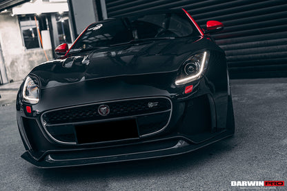 DarwinPRO 2013-2017 Jaguar F-Type Coupe & Convertible IMP Performance Partial Carbon Fiber Front Bumper with Lip - DarwinPRO Aerodynamics