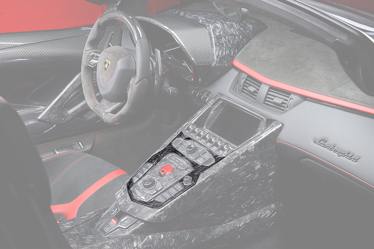 2011-2016  Lamborghini Aventador LP700 Coupe Roadster Dry Carbon Fiber Centre Console Surround Replacement