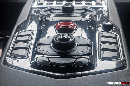 2011-2016  Lamborghini Aventador LP700 Coupe Roadster Dry Carbon Fiber Centre Console Surround Replacement - DarwinPRO Aerodynamics