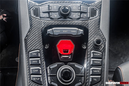 2011-2016  Lamborghini Aventador LP700 Coupe Roadster Dry Carbon Fiber Centre Console Surround Replacement - DarwinPRO Aerodynamics