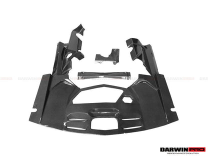 2011-2016 Lamborghini Aventador LP700 Coupe Carbon Fiber Engine Bay Cover Interior Replacement - DarwinPRO Aerodynamics