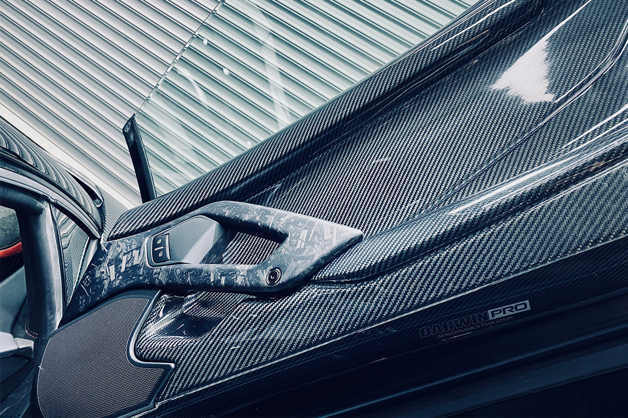 2011-2016 Lamborghini Aventador LP700 Coupe Roadster Carbon Fiber Inner Door Handle - DarwinPRO Aerodynamics