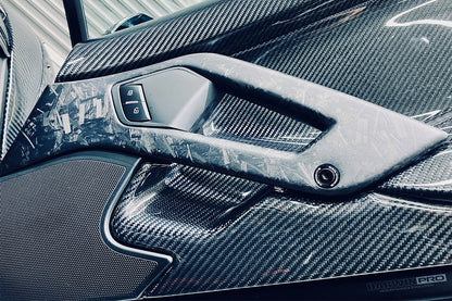 2011-2016 Lamborghini Aventador LP700 Coupe Roadster Carbon Fiber Inner Door Handle - DarwinPRO Aerodynamics