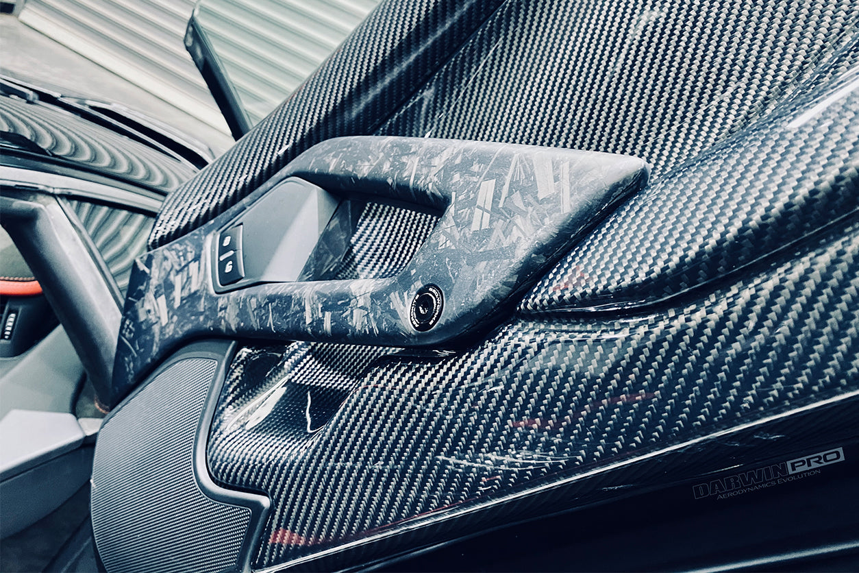 2011-2016 Lamborghini Aventador LP700 Coupe Roadster Carbon Fiber Inner Door Handle - DarwinPRO Aerodynamics