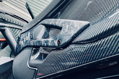2011-2016 Lamborghini Aventador LP700 Coupe Roadster Carbon Fiber Inner Door Handle - DarwinPRO Aerodynamics