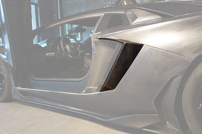 2011-2016 Lamborghini Aventador LP700 Coupe BKSS Style Carbon Fiber Quarter Panel Fender Side Vent Air Intake Cover Trim Outside