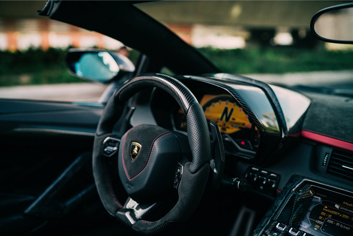 2011-2016 Lamborghini Aventador LP700 Coupe Roadster Carbon Fiber Instrument Surround Panel Cover - DarwinPRO Aerodynamics
