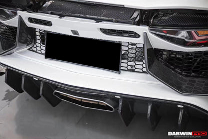 DarwinPRO 2011-2016 Lamborghini Aventador LP700 LP740 Coupe & Roadster SV Style Rear Bumper - DarwinPRO Aerodynamics