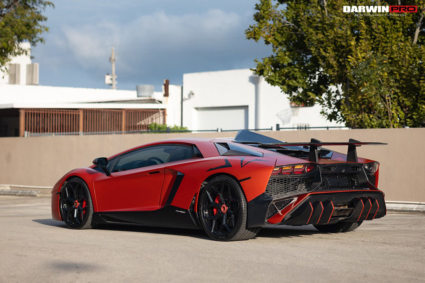 DarwinPRO 2011-2016 Lamborghini Aventador LP700 LP740 Coupe & Roadster SV Style Rear Bumper - DarwinPRO Aerodynamics
