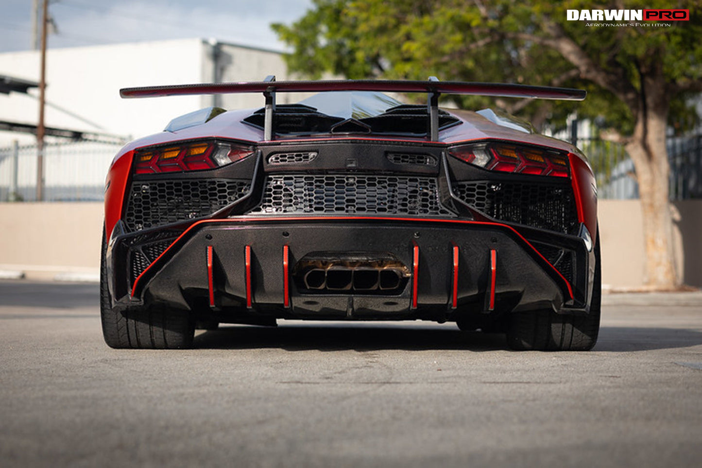 DarwinPRO 2011-2016 Lamborghini Aventador LP700 LP740 Coupe & Roadster SV Style Rear Bumper - DarwinPRO Aerodynamics