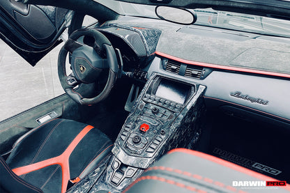 2011-2016 Lamborghini Aventador LP700 LP720 LP750 SV OE Style Carbon Fiber Navigation Screen Trim Replacement (2PCS)
