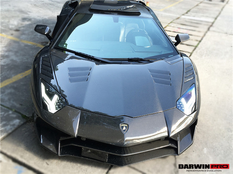 2011-2021 Lamborghini Aventador LP700 LP740 Coupe Roadster BKSS Style Hood - DarwinPRO Aerodynamics