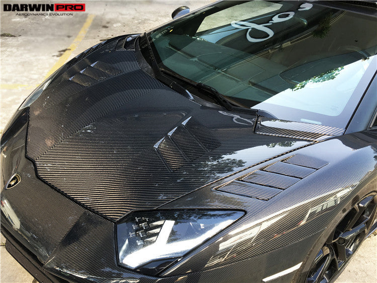 2011-2021 Lamborghini Aventador LP700 LP740 Coupe Roadster BKSS Style Hood - DarwinPRO Aerodynamics