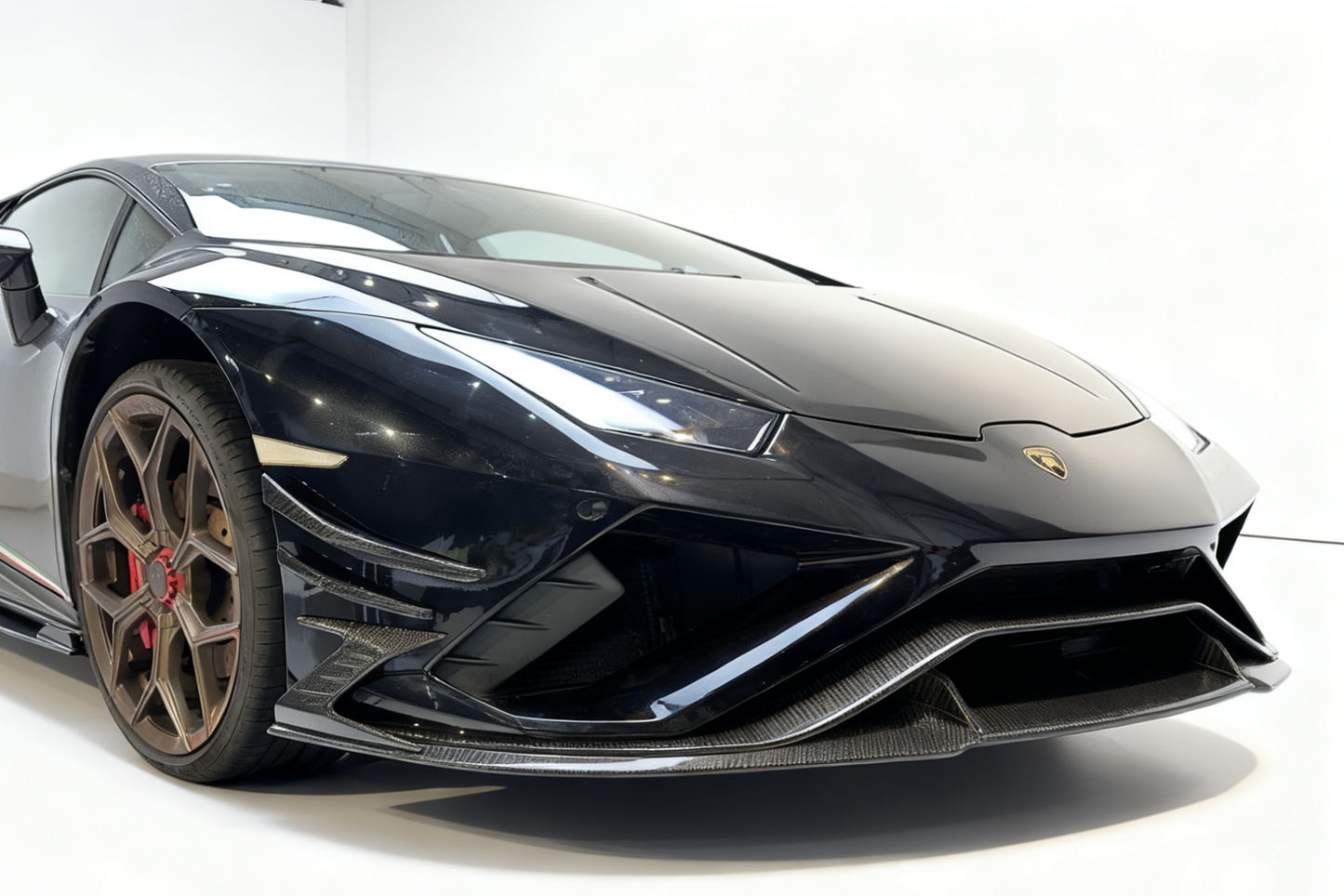 DarwinPRO 2019-2025 Lamborghini Huracan EVO RWD ADV2 Style Dry Carbon Front Lip - DarwinPRO Aerodynamics