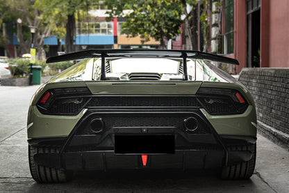 DarwinPRO 2015-2020 Lamborghini Huracan LP610 & LP580 Performante Style Partial Carbon Rear Bumper - DarwinPRO Aerodynamics