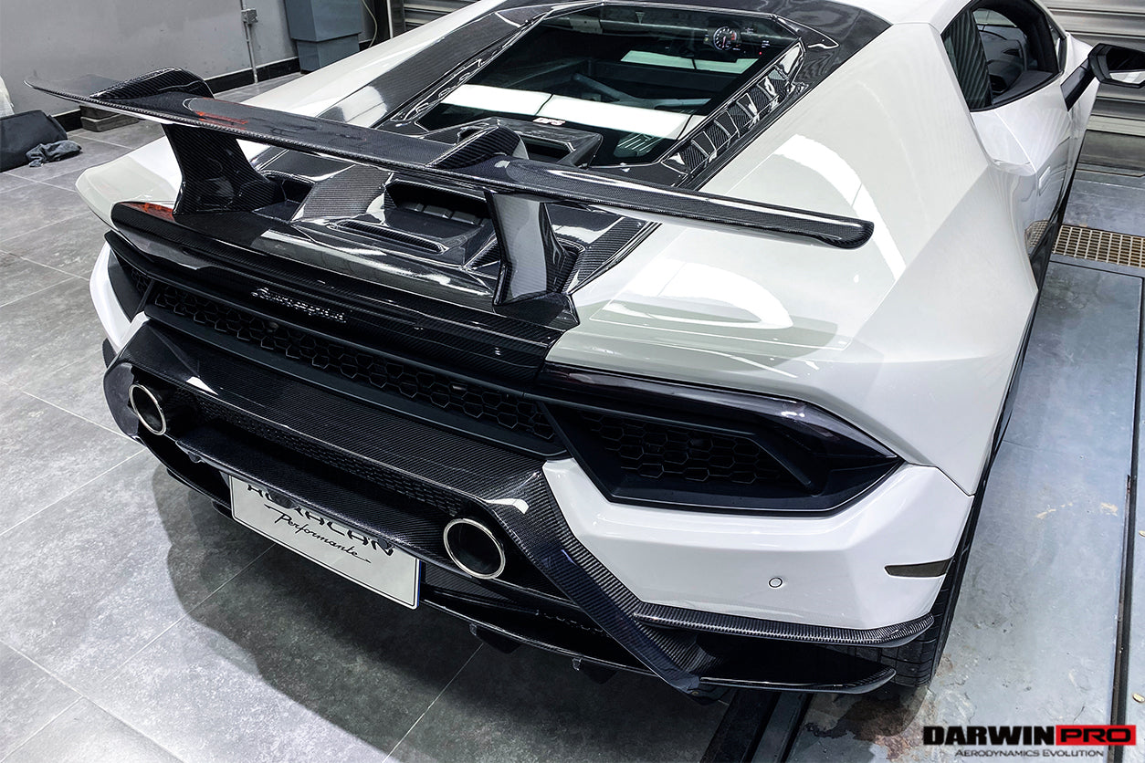 2015-2025 Lamborghini Huracan LP610 | LP580 | EVO | Tecnica Performante Style Carbon Fiber Spoiler Wing With Base - DarwinPRO Aerodynamics