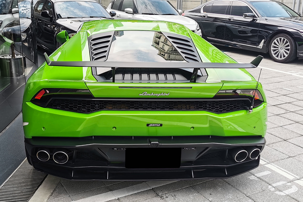 2015-2025 Lamborghini Huracan LP610 & LP580 & EVO & Tecnica AO Style Carbon Fiber Trunk Spoiler Wing
