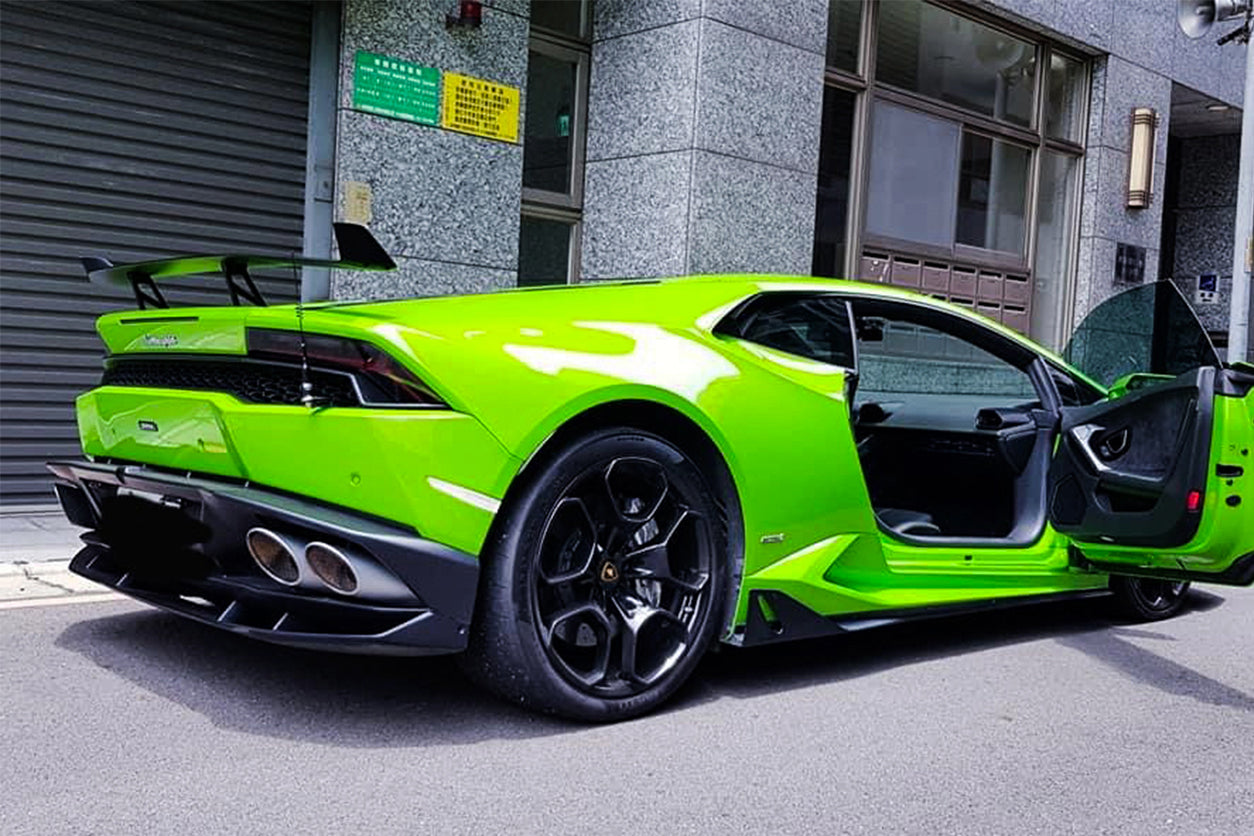 2015-2025 Lamborghini Huracan LP610 & LP580 & EVO & Tecnica AO Style Carbon Fiber Trunk Spoiler Wing
