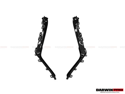 DarwinPRO 2015-2023 Lamborghini Huracan LP610 & LP580 & EVO Autoclave Carbon Fiber Center Console Border Trim - DarwinPRO Aerodynamics