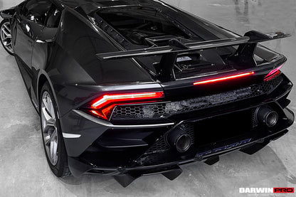 2015-2023 Lamborghini Huracan LP610 & LP580 & EVO Coupe Performante Style Carbon Fiber Spoiler Wing and Engine Hood - DarwinPRO Aerodynamics