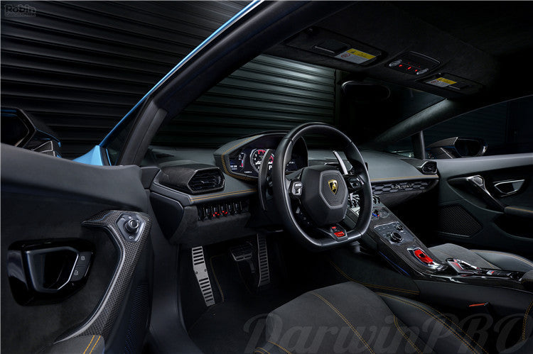DarwinPRO 2015-2023 Lamborghini Huracan LP610 & LP580 & EVO Autoclave Carbon Fiber Center Steering Wheel Trim - DarwinPRO Aerodynamics