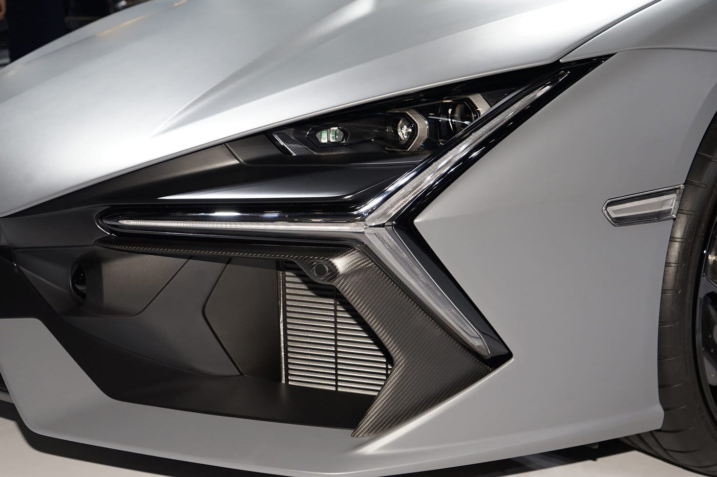 DarwinPRO 2023-UP Lamborghini Revuelto OE Style Autoclave Carbon Fiber Front Bumper Air Vent Trims