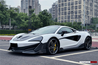 DarwinPRO 2015-2020 McLaren 540C & 570S Convert 600LT Carbon Fiber Front Bumper Lip With Undertray - DarwinPRO Aerodynamics
