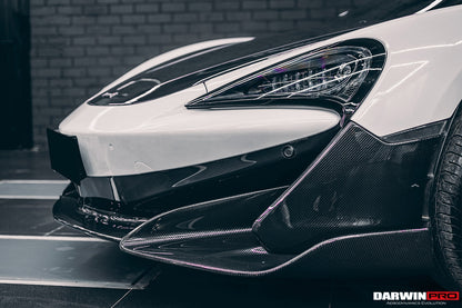 DarwinPRO 2018-2021 McLaren 600lt Carbon Fiber Front Bumper Side Splitter