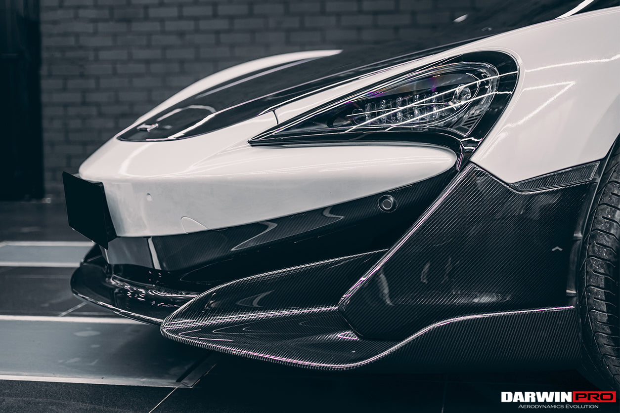 DarwinPRO 2015-2020 McLaren 540C & 570S Convert 600LT Carbon Fiber Front Bumper Lip With Undertray - DarwinPRO Aerodynamics
