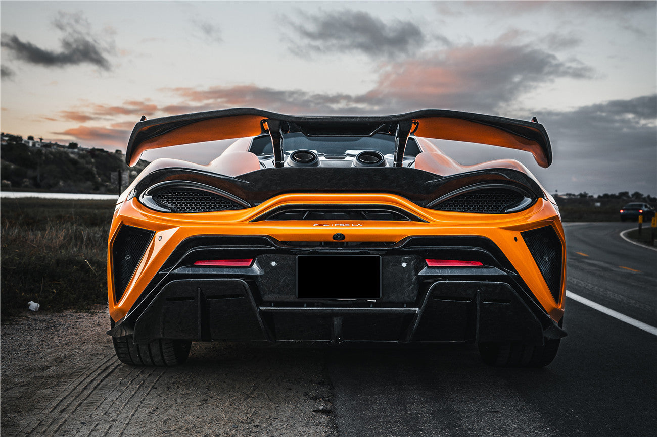 DarwinPRO 2018-2021 McLaren 600lt BKSS Style Partial Carbon Fiber Rear Bumper