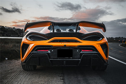 DarwinPRO 2018-2021 McLaren 600lt BKSS Style Partial Carbon Fiber Rear Bumper