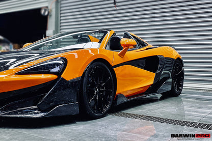 DarwinPRO 2018-2021 McLaren 600lt Carbon Fiber Front Bumper Side Splitter