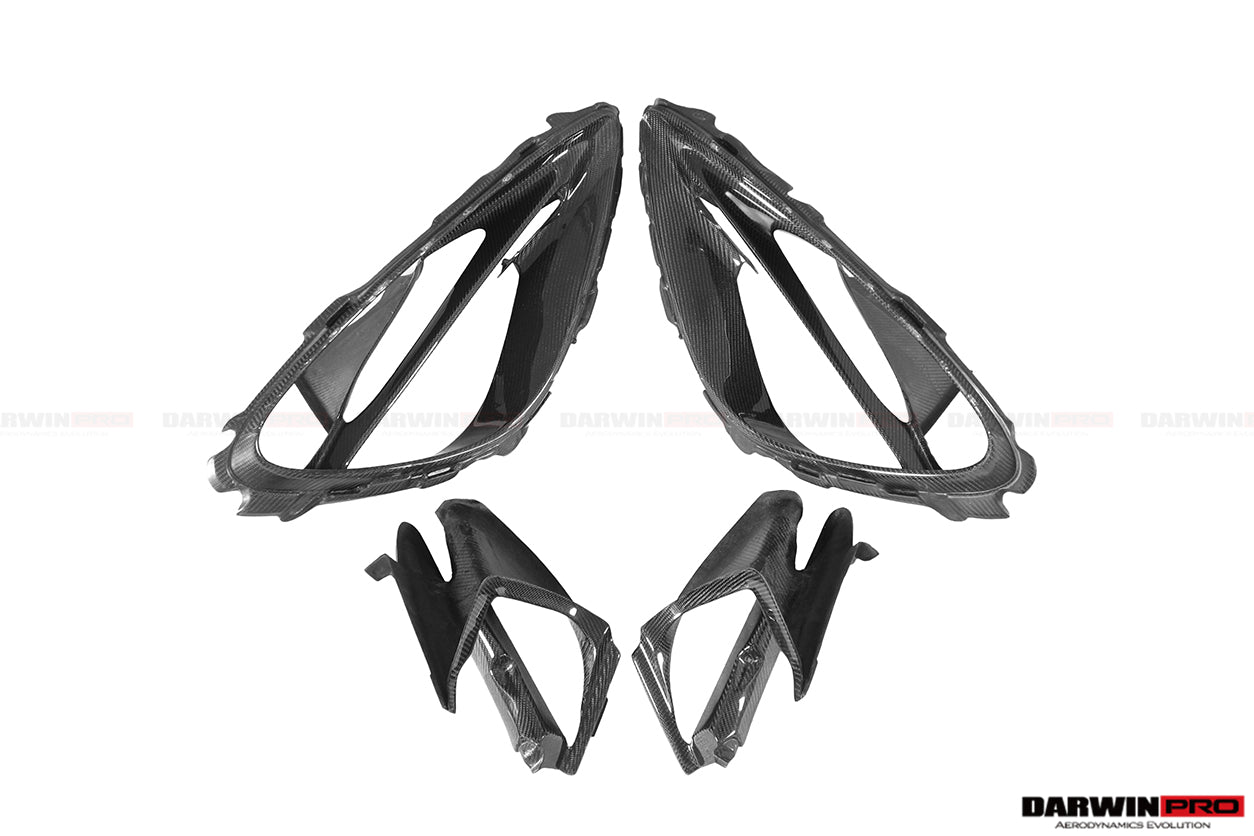 2017-2023 McLaren 720s Dry Carbon Fiber Headlight Inserts Tim Replacement - DarwinPRO Aerodynamics