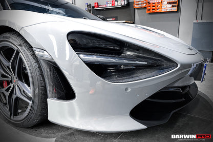 2017-2023 McLaren 720s Dry Carbon Fiber Headlight Inserts Tim Replacement - DarwinPRO Aerodynamics