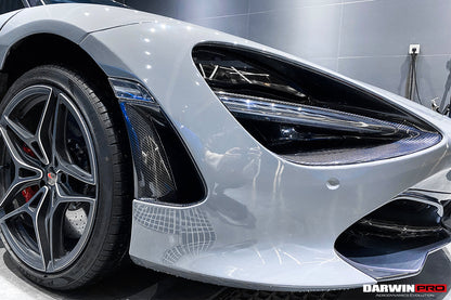 2017-2023 McLaren 720s Dry Carbon Fiber Headlight Inserts Tim Replacement - DarwinPRO Aerodynamics
