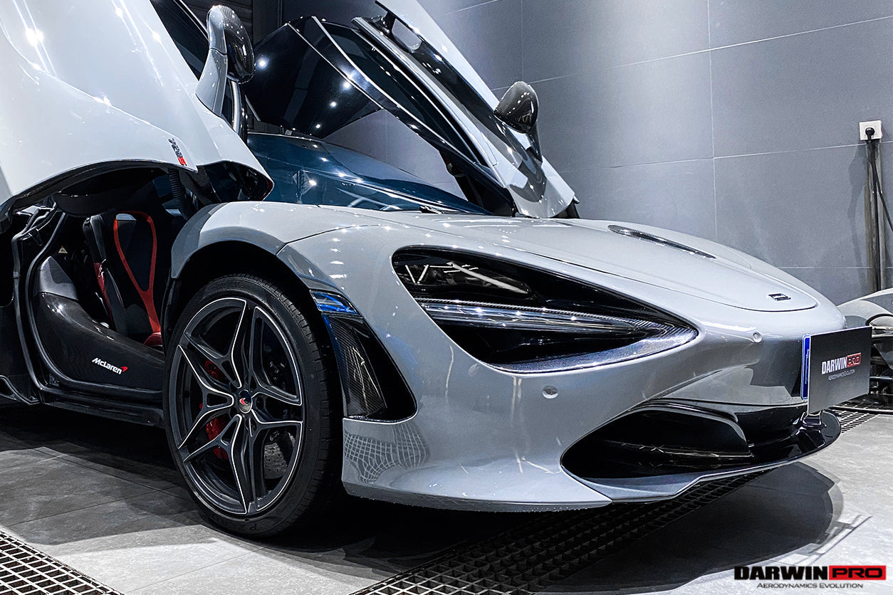 2017-2023 McLaren 720s Dry Carbon Fiber Headlight Inserts Tim Replacement - DarwinPRO Aerodynamics