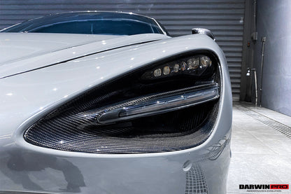 2017-2023 McLaren 720s Dry Carbon Fiber Headlight Inserts Tim Replacement - DarwinPRO Aerodynamics