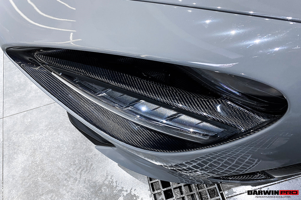 2017-2023 McLaren 720s Dry Carbon Fiber Headlight Inserts Tim Replacement - DarwinPRO Aerodynamics