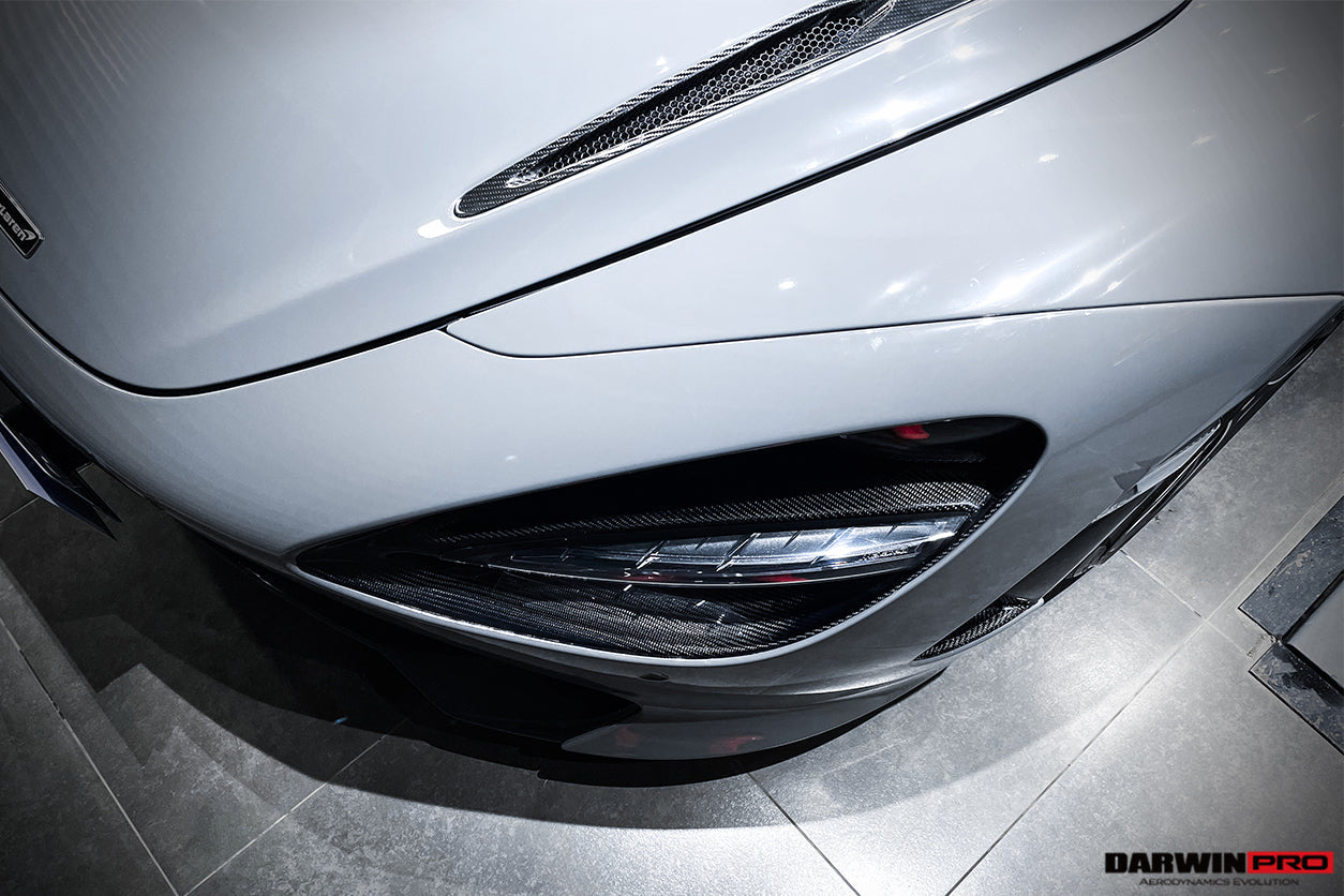 2017-2023 McLaren 720s Dry Carbon Fiber Headlight Inserts Tim Replacement - DarwinPRO Aerodynamics