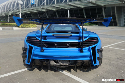 2011-2017 McLaren MP4 12C & 650S Rebel Performance Style Partial Carbon Fiber Rear Bumper - DarwinPRO Aerodynamics